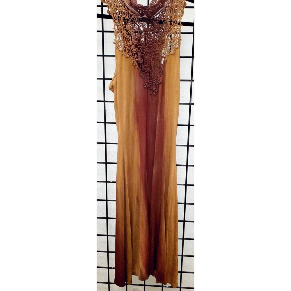 T-Party Crochet Bodice Sleeveless Dress Style RN50553 - Brown Mix NWT